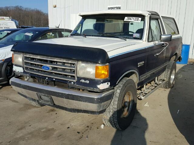 1FMEU15N9LLB02397 - 1990 FORD BRONCO U10 BLUE photo 2