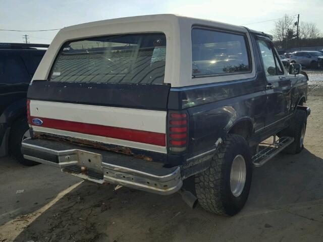 1FMEU15N9LLB02397 - 1990 FORD BRONCO U10 BLUE photo 4