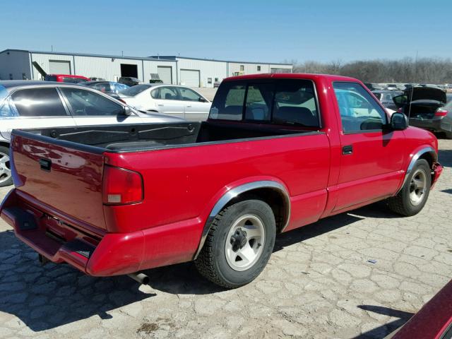 1GCCS1441R8135948 - 1994 CHEVROLET S TRUCK S1 RED photo 4
