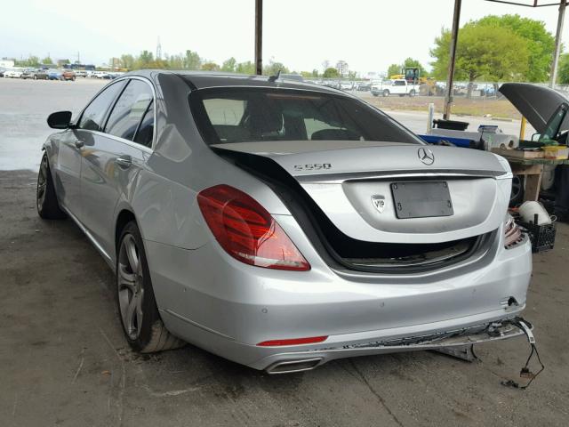 WDDUG8CB7FA171104 - 2015 MERCEDES-BENZ S 550 SILVER photo 3