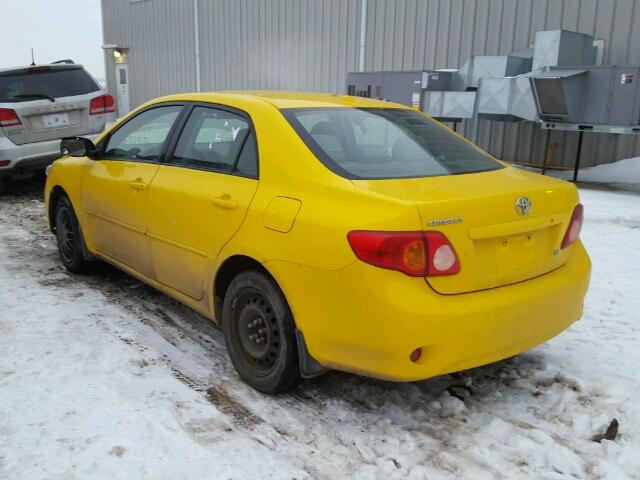 2T1BU40E69C137687 - 2009 TOYOTA COROLLA BA YELLOW photo 3