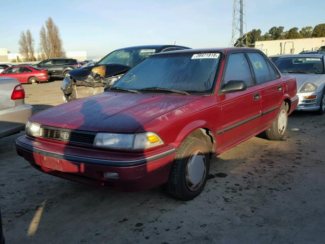 1NXAE94A1NZ352559 - 1992 TOYOTA COROLLA DL RED photo 2