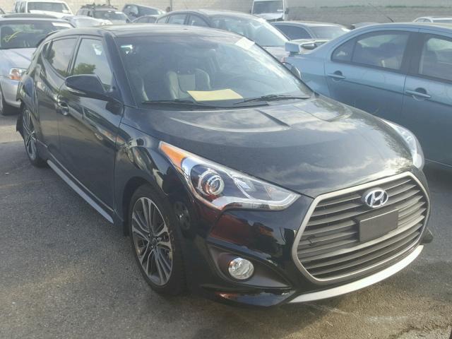 KMHTC6AE2HU312998 - 2017 HYUNDAI VELOSTER T BLACK photo 1