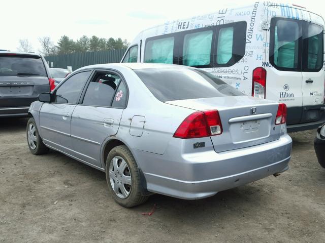 2HGES16565H581596 - 2005 HONDA CIVIC LX SILVER photo 3