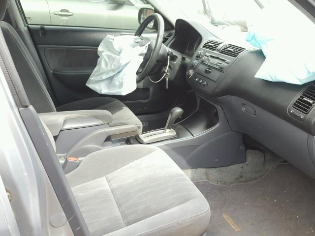 2HGES16565H581596 - 2005 HONDA CIVIC LX SILVER photo 5