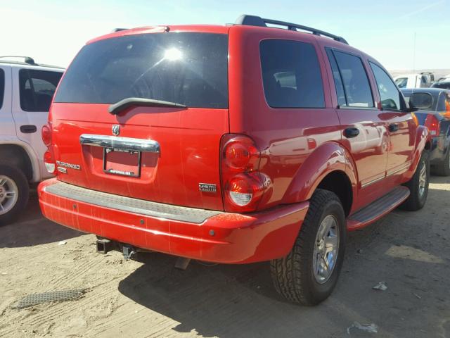 1D8HB58D55F509718 - 2005 DODGE DURANGO LI RED photo 4