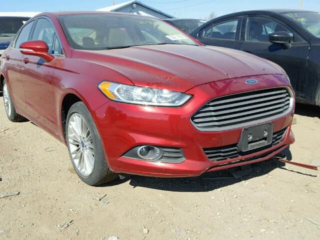 3FA6P0H96ER191459 - 2014 FORD FUSION SE RED photo 1