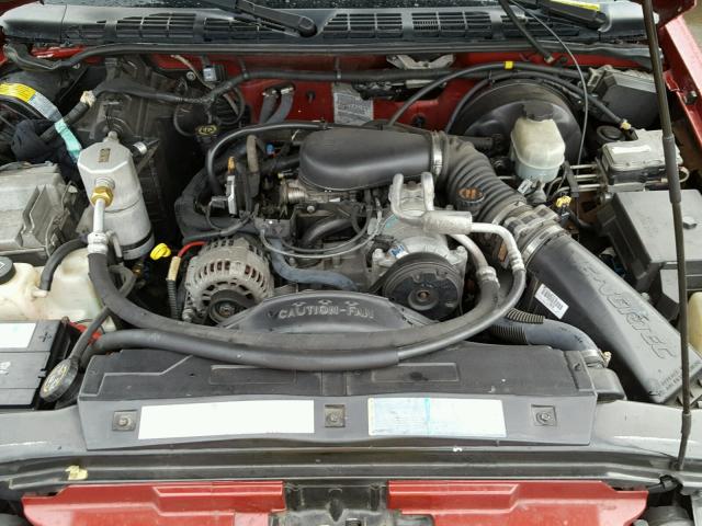 1GCCS19WX28160945 - 2002 CHEVROLET S TRUCK S1 RED photo 7