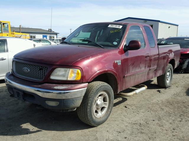 1FTRX18L1XKA13328 - 1999 FORD F150 MAROON photo 2