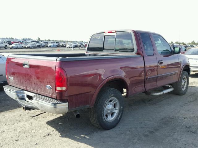 1FTRX18L1XKA13328 - 1999 FORD F150 MAROON photo 4