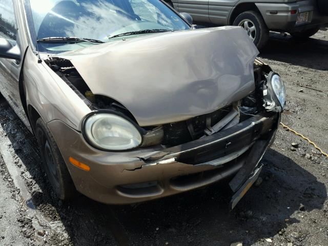 1B3ES26C52D514839 - 2002 DODGE NEON BROWN photo 9