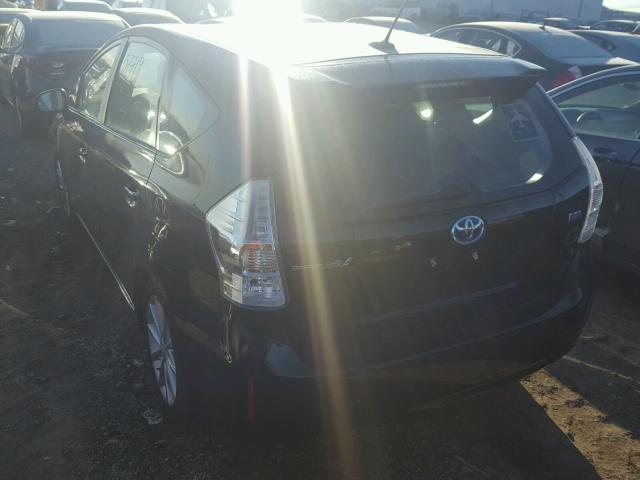 JTDZN3EU0C3050969 - 2012 TOYOTA PRIUS V BLACK photo 3