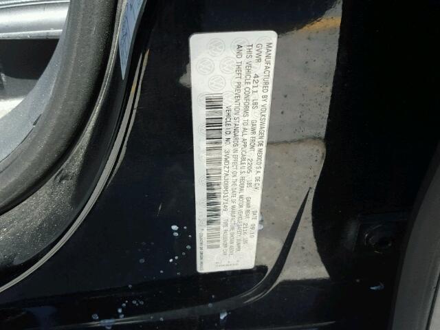 3VWDZ7AJ0BM317149 - 2011 VOLKSWAGEN JETTA SE 黑色 照片 10