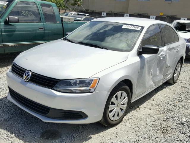 3VW2K7AJ5DM294854 - 2013 VOLKSWAGEN JETTA BASE Արծաթագույն լուսանկար 2