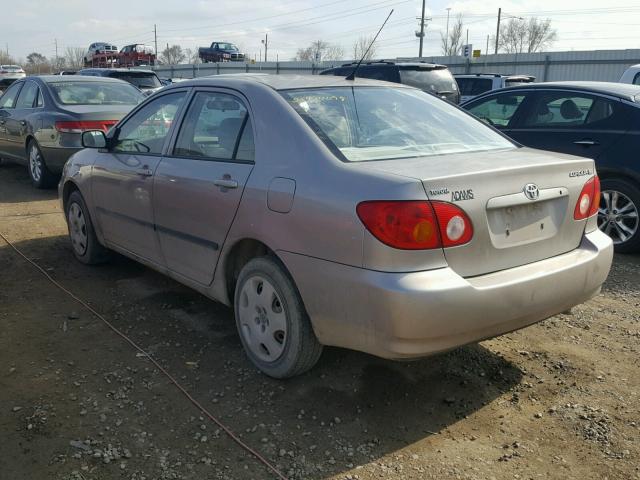 1NXBR32E13Z129219 - 2003 TOYOTA COROLLA CE TAN photo 3