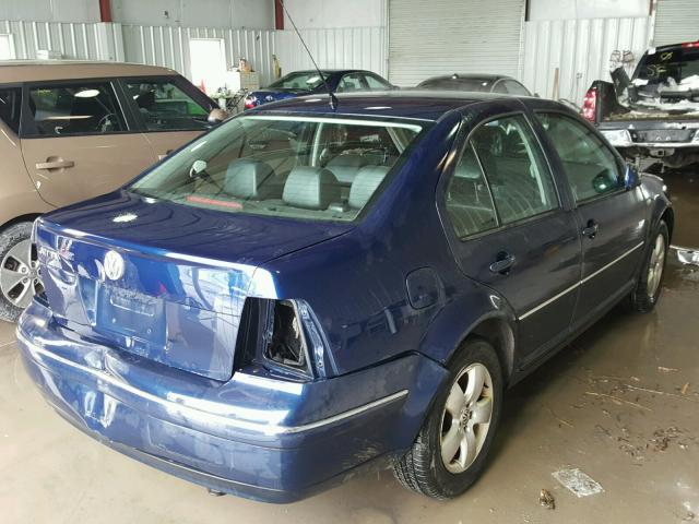 3VWSA69M85M015460 - 2005 VOLKSWAGEN JETTA GLS BLUE photo 4