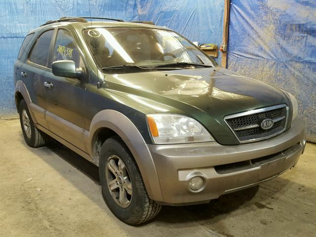 KNDJC733645205907 - 2004 KIA SORENTO EX GREEN photo 1