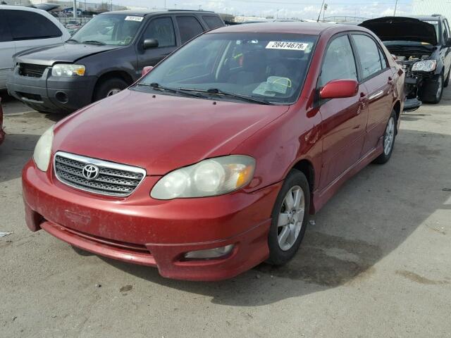 1NXBR32E55Z358747 - 2005 TOYOTA COROLLA CE RED photo 2