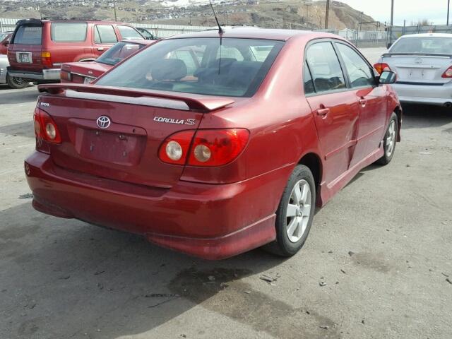 1NXBR32E55Z358747 - 2005 TOYOTA COROLLA CE RED photo 4