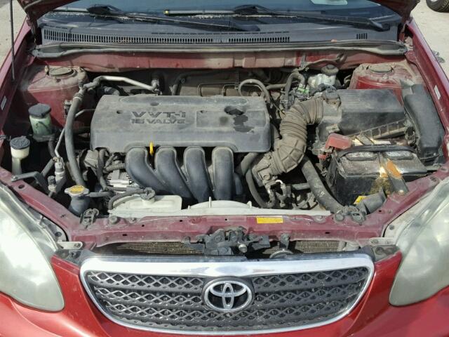 1NXBR32E55Z358747 - 2005 TOYOTA COROLLA CE RED photo 7