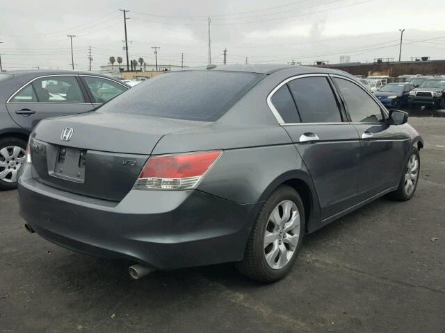 1HGCP36858A016015 - 2008 HONDA ACCORD EXL GRAY photo 4