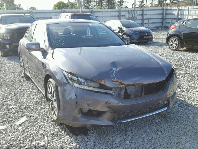 1HGCR6F39FA008352 - 2015 HONDA ACCORD HYB GRAY photo 1