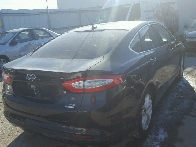 3FA6P0HD4ER140773 - 2014 FORD FUSION SE BLACK photo 4