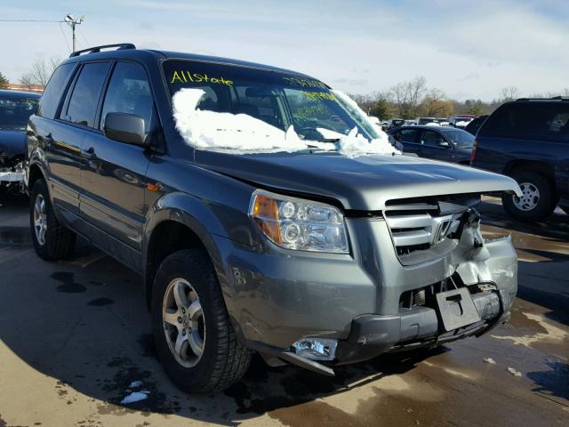 5FNYF18758B040645 - 2008 HONDA PILOT EXL GRAY photo 1