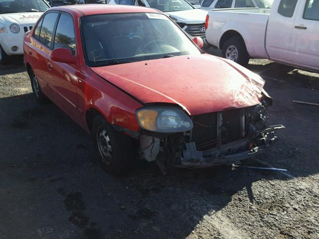 KMHCG45C93U482978 - 2003 HYUNDAI ACCENT GL RED photo 1