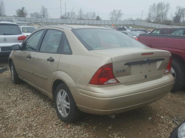 1FAFP34P42W228815 - 2002 FORD FOCUS SE BEIGE photo 3