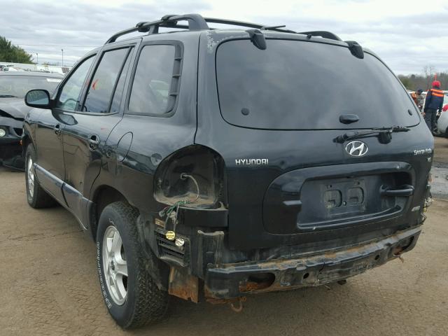 KM8SC73D24U848639 - 2004 HYUNDAI SANTA FE G BLACK photo 3