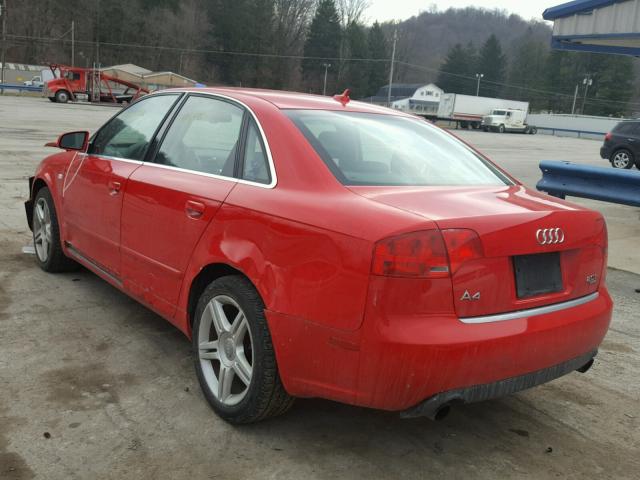 WAUDF78E27A109831 - 2007 AUDI A4 2.0T QU RED photo 3