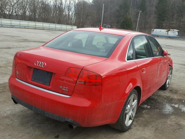 WAUDF78E27A109831 - 2007 AUDI A4 2.0T QU RED photo 4