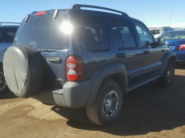 1J4GL48K57W645991 - 2007 JEEP LIBERTY SP BLUE photo 4