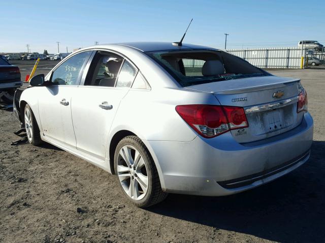 1G1PG5SB6E7388221 - 2014 CHEVROLET CRUZE LTZ SILVER photo 3