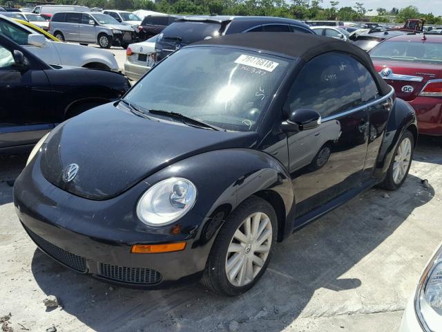 3VWRF31Y88M403158 - 2008 VOLKSWAGEN NEW BEETLE BLACK photo 2