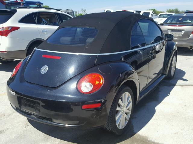 3VWRF31Y88M403158 - 2008 VOLKSWAGEN NEW BEETLE BLACK photo 4