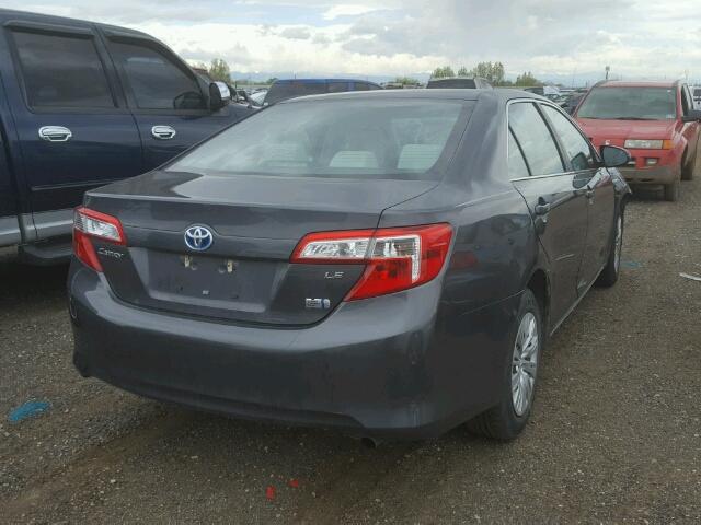 4T1BD1FK1CU015904 - 2012 TOYOTA CAMRY HYBR GRAY photo 4