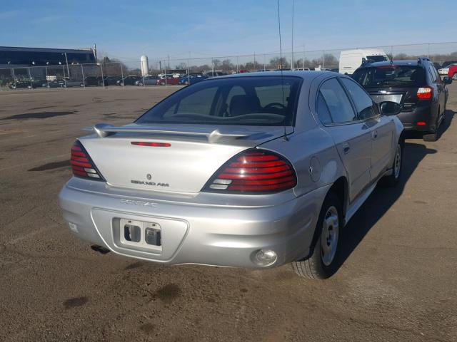 1G2NE52F63C304284 - 2003 PONTIAC GRAND AM S SILVER photo 4