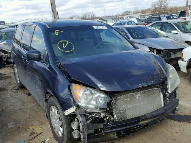 5FNRL3H28AB032719 - 2010 HONDA ODYSSEY LX BLUE photo 1