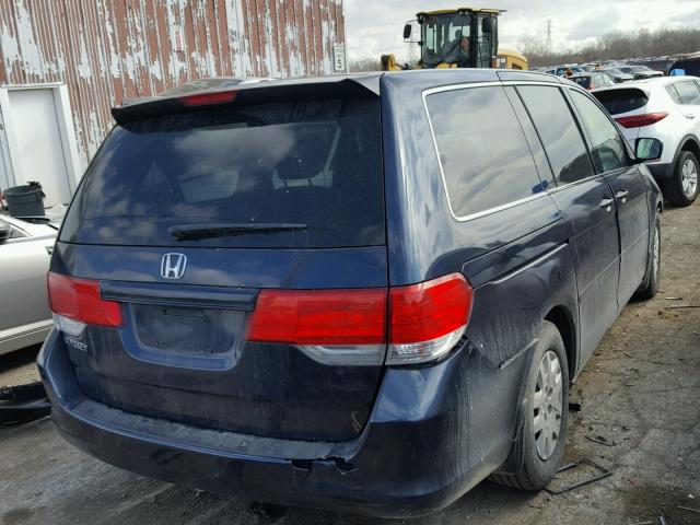 5FNRL3H28AB032719 - 2010 HONDA ODYSSEY LX BLUE photo 4