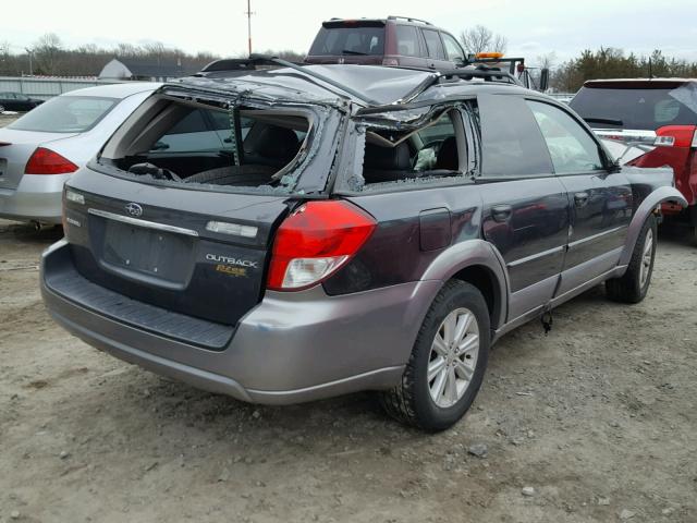 4S4BP60C597329925 - 2009 SUBARU OUTBACK GRAY photo 4