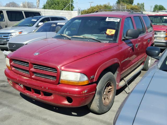 1B4HR28Y2YF249601 - 2000 DODGE DURANGO RED photo 2