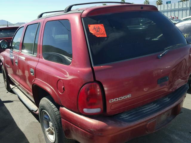 1B4HR28Y2YF249601 - 2000 DODGE DURANGO RED photo 3