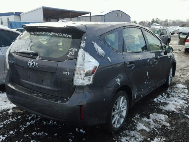 JTDZN3EU9E3296230 - 2014 TOYOTA PRIUS V GRAY photo 4