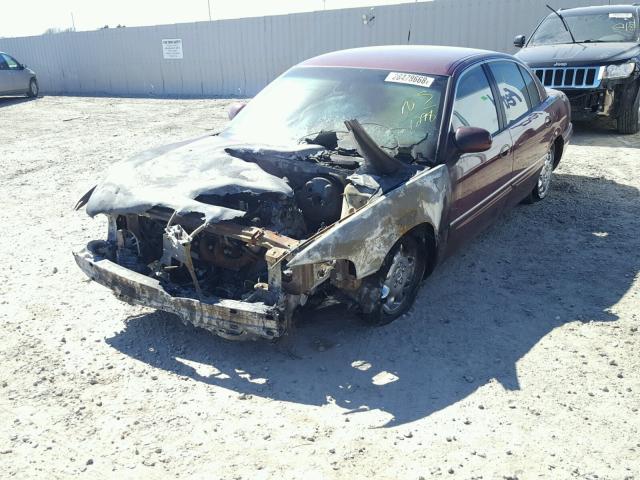 1G4CW54K014221298 - 2001 BUICK PARK AVENU MAROON photo 2