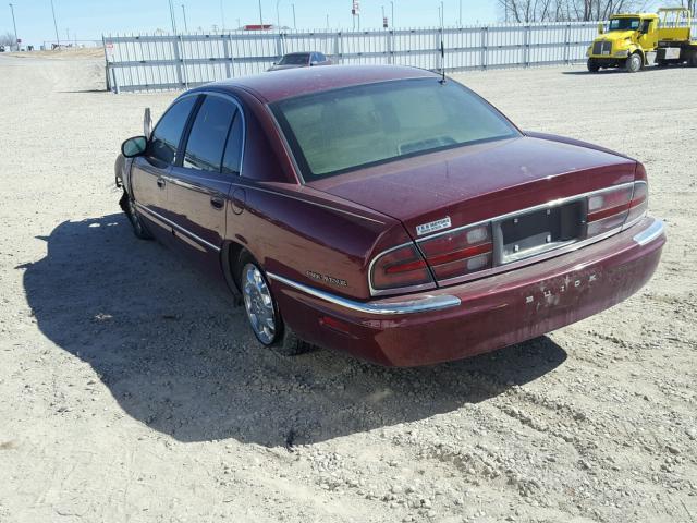 1G4CW54K014221298 - 2001 BUICK PARK AVENU MAROON photo 3