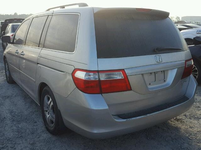 5FNRL38625B411529 - 2005 HONDA ODYSSEY EX SILVER photo 3