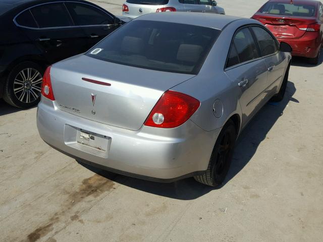 1G2ZF58B074218908 - 2007 PONTIAC G6 VALUE L SILVER photo 4