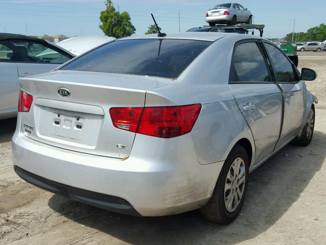 KNAFU4A20C5543231 - 2012 KIA FORTE EX SILVER photo 4